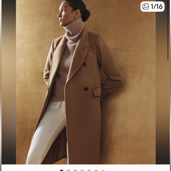 Quince Italian Wool Double-Breasted Coat camel - Picture 2 of 15